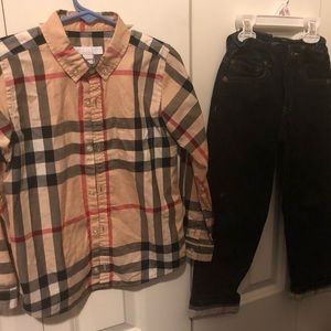 2 piece authentic Burberry set... Boys size 6..
